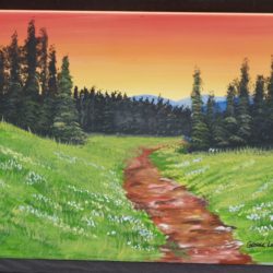 Sunset Meadow by George Lochli, Artist