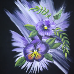 Purple Pansie Abstract